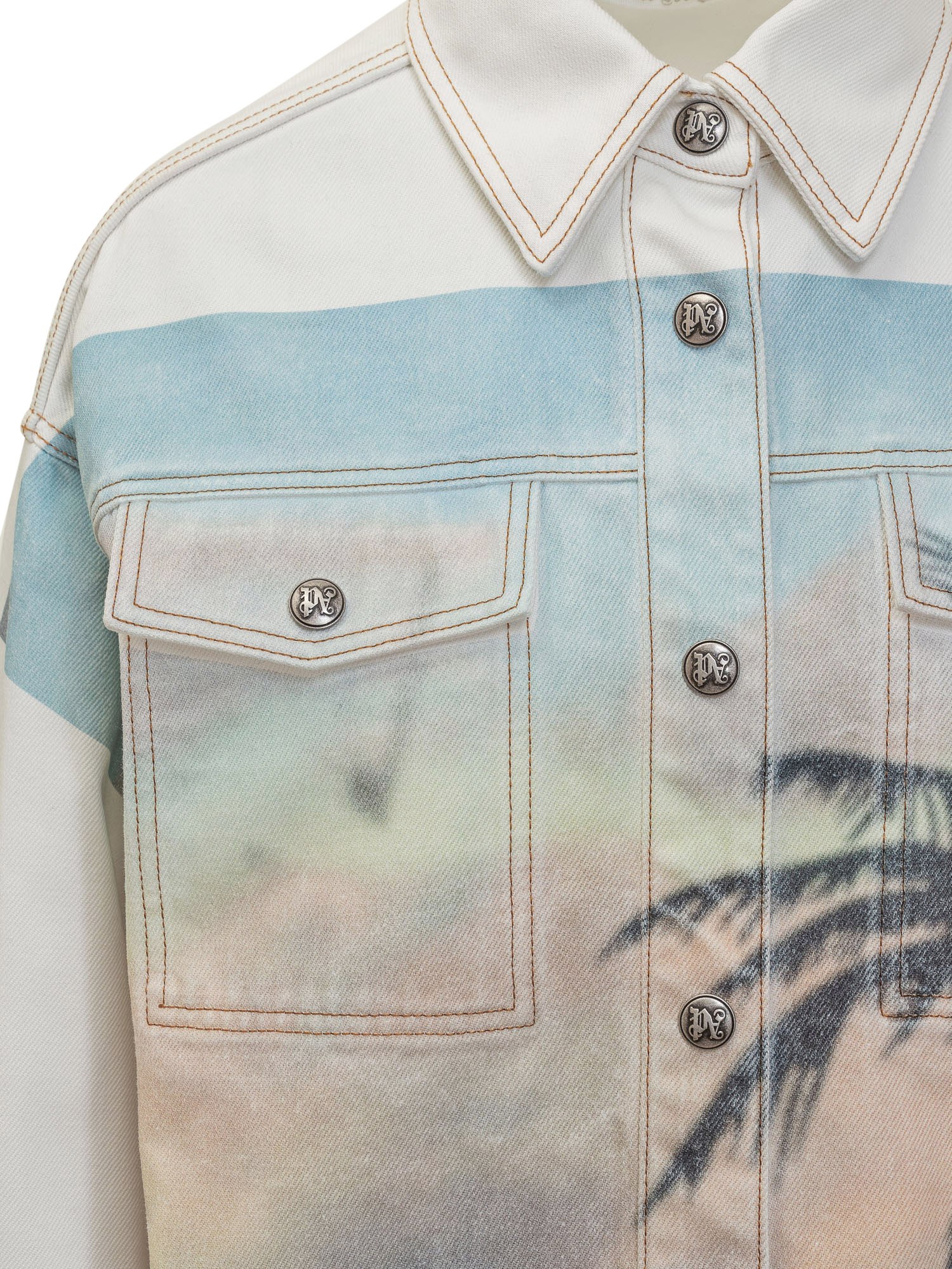 [Palm Angels] Shirts Long Sleeve SS25 PWYD023S25DEN001 0384