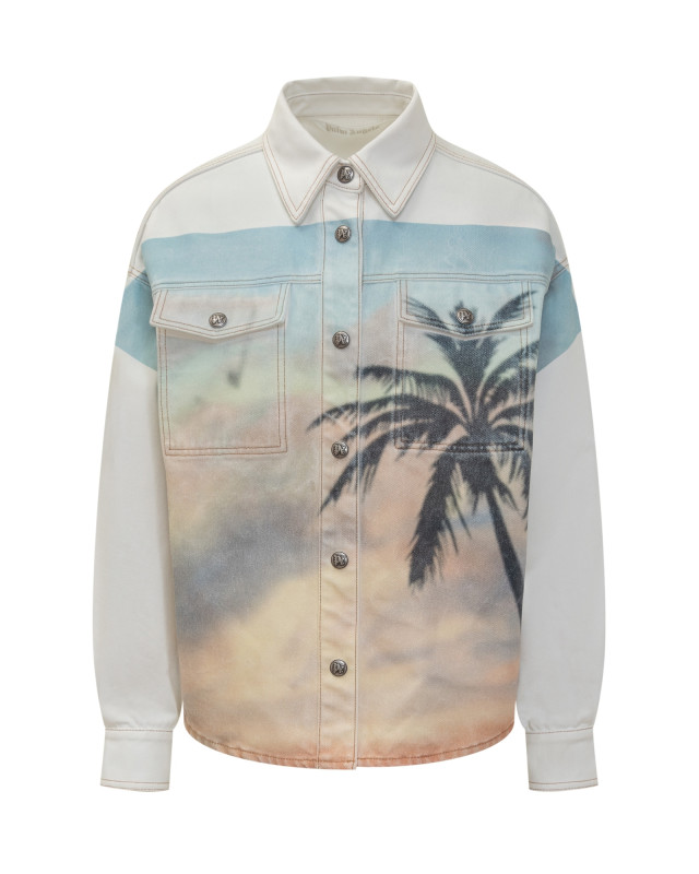 [Palm Angels] Shirts Long Sleeve SS25 PWYD023S25DEN001 0384