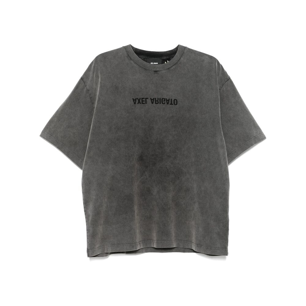[Axel Arigato] T-shirts Short Sleeve SS26 A3118004 DISTORT BLACK