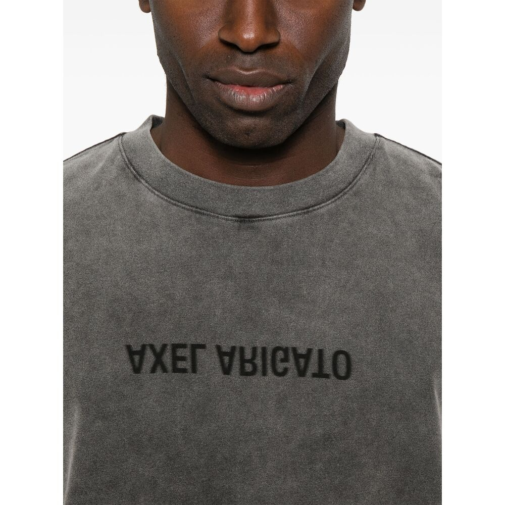 [Axel Arigato] T-shirts Short Sleeve SS26 A3118004 DISTORT BLACK