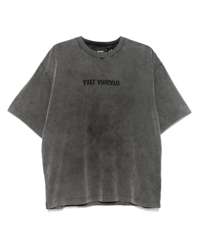 [Axel Arigato] T-shirts Short Sleeve SS26 A3118004 DISTORT BLACK
