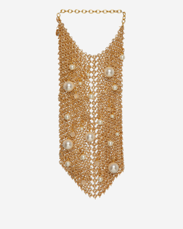[Silvia Gnecchi] Tote bag SS26 PEARLBAGSILVERGOLD