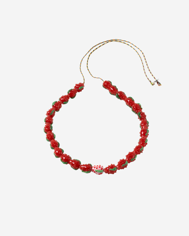 [SORBET ISLAND] Bracelet SS26 MIXEDGLASSBEADMULTISTRAWBERRYRED