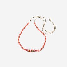 [SORBET ISLAND] Bracelet SS26 MIXEDGLASSBEADSTRAWBERRYPINKRED