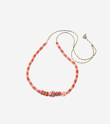 [SORBET ISLAND] Bracelet SS26 MIXEDGLASSBEADSTRAWBERRYPINKRED