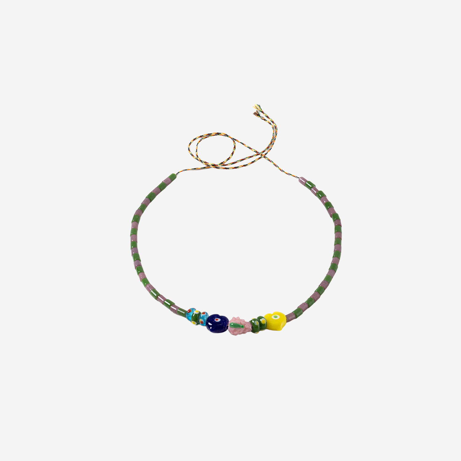 [SORBET ISLAND] Bracelet SS26 MIXEDGLASSBEADSTRAWBERRYGREENPURPLE
