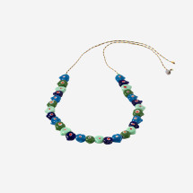 [SORBET ISLAND] Bracelet SS26 MIXEDGLASSBEADMULTIHEARTBLUE