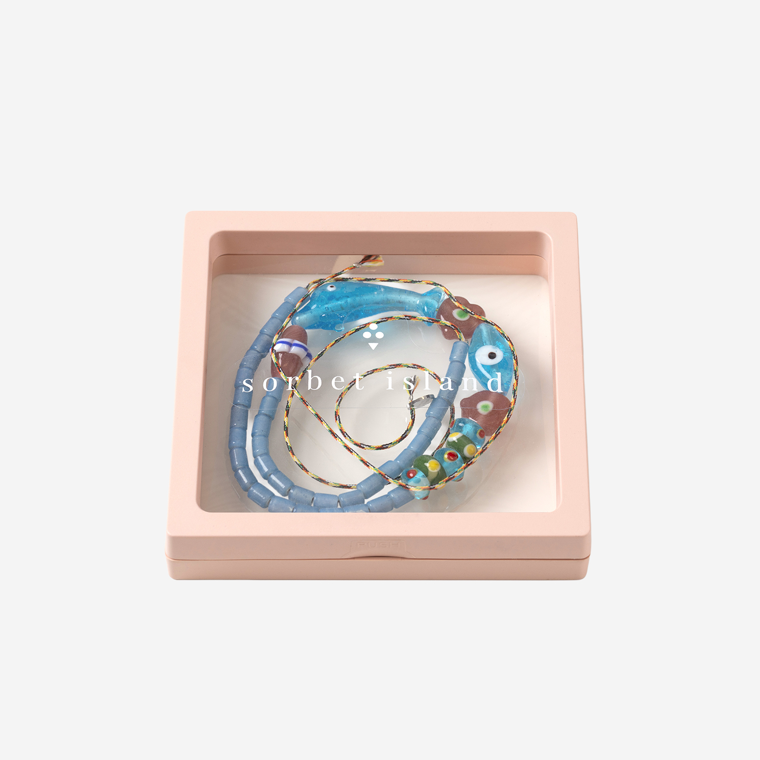 [SORBET ISLAND] Bracelet SS26 MIXEDGLASSBEADDOLPHINBLUE