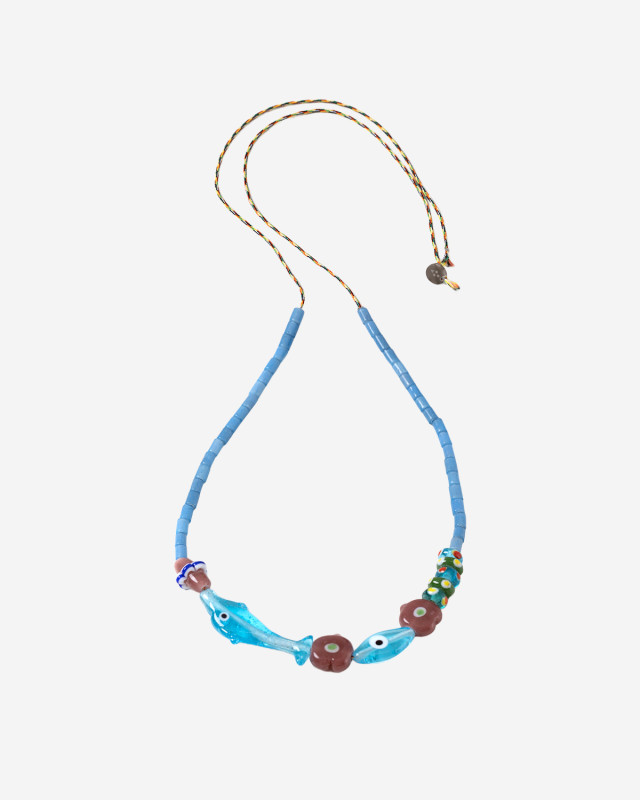 [SORBET ISLAND] Bracelet SS26 MIXEDGLASSBEADDOLPHINBLUE