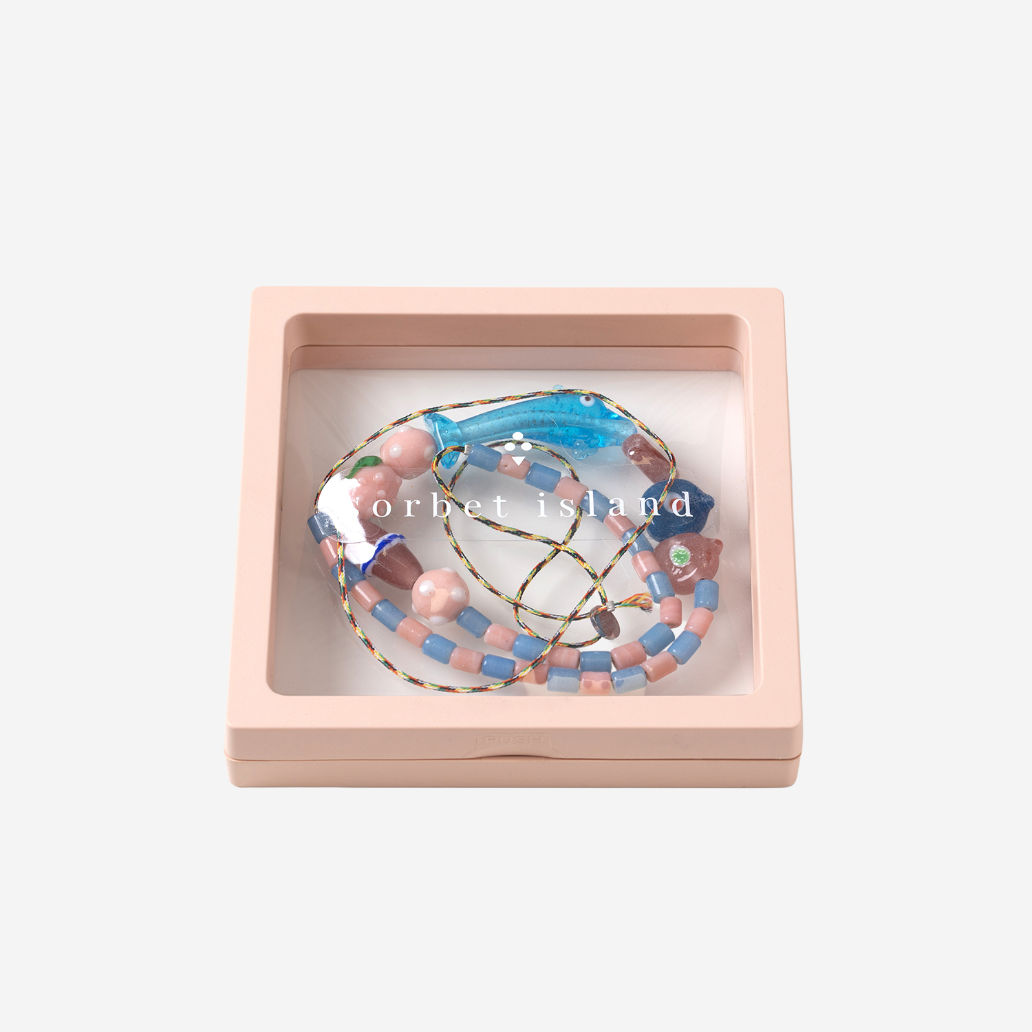 [SORBET ISLAND] Bracelet SS26 MIXEDGLASSBEADDOLPHINPINKBLUE