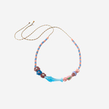 [SORBET ISLAND] Bracelet SS26 MIXEDGLASSBEADDOLPHINPINKBLUE