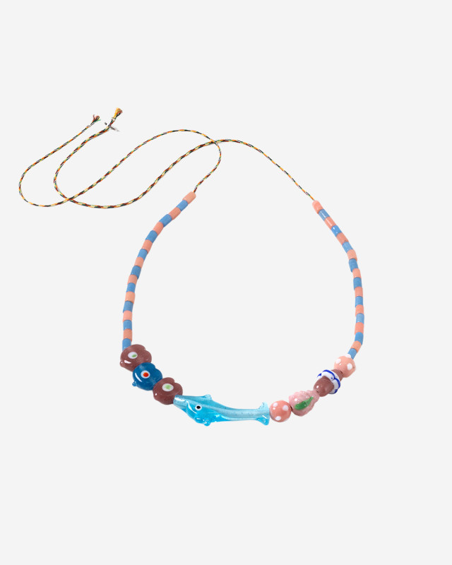 [SORBET ISLAND] Bracelet SS26 MIXEDGLASSBEADDOLPHINPINKBLUE