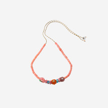 [SORBET ISLAND] Bracelet SS26 MIXEDGLASSBEADSTRAWBERRYPINK