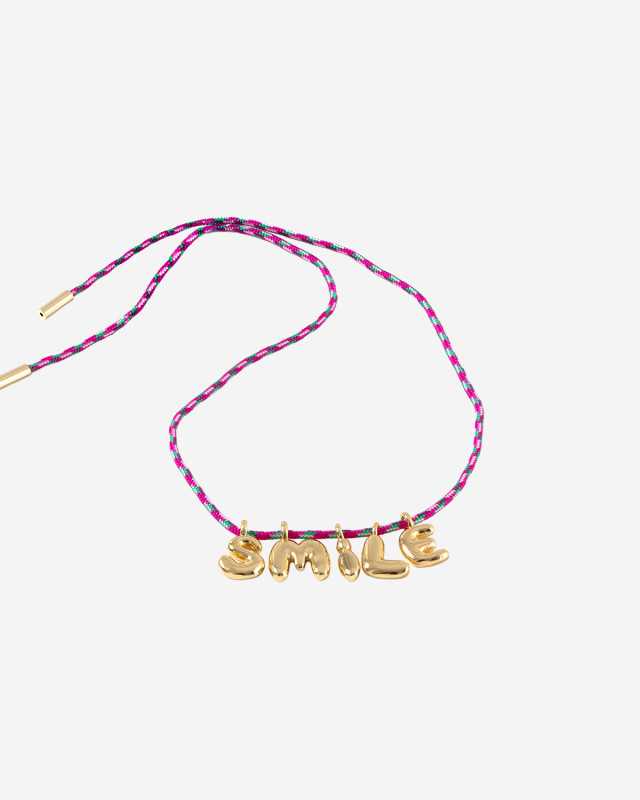 [SORBET ISLAND] Bracelet SS26 BUBBLELETTERSGOLDPLATEDSMILE