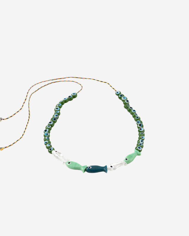 [SORBET ISLAND] Bracelet SS26 FISHGLASSBEADMINTGREEN