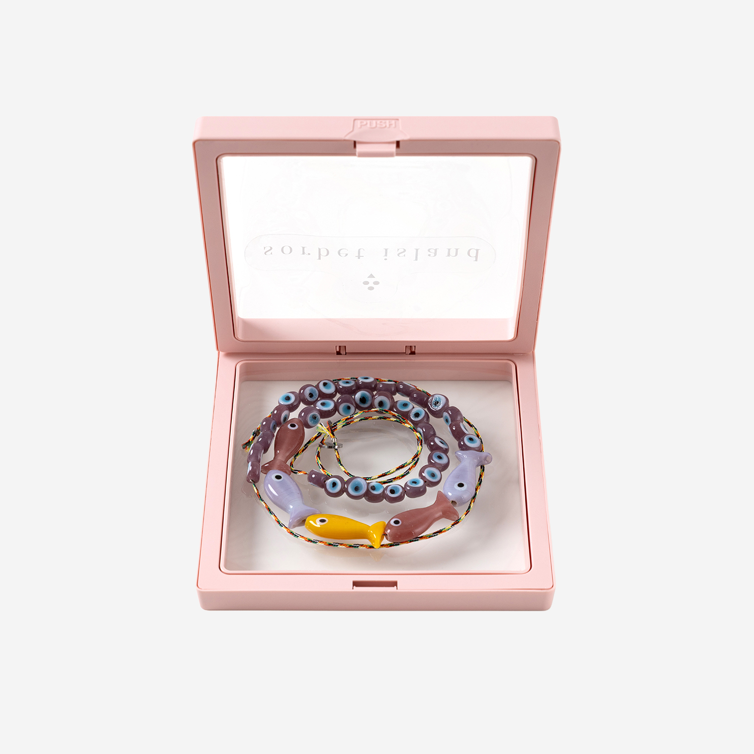 [SORBET ISLAND] Bracelet SS26 FISHGLASSBEADPINKPURPLE