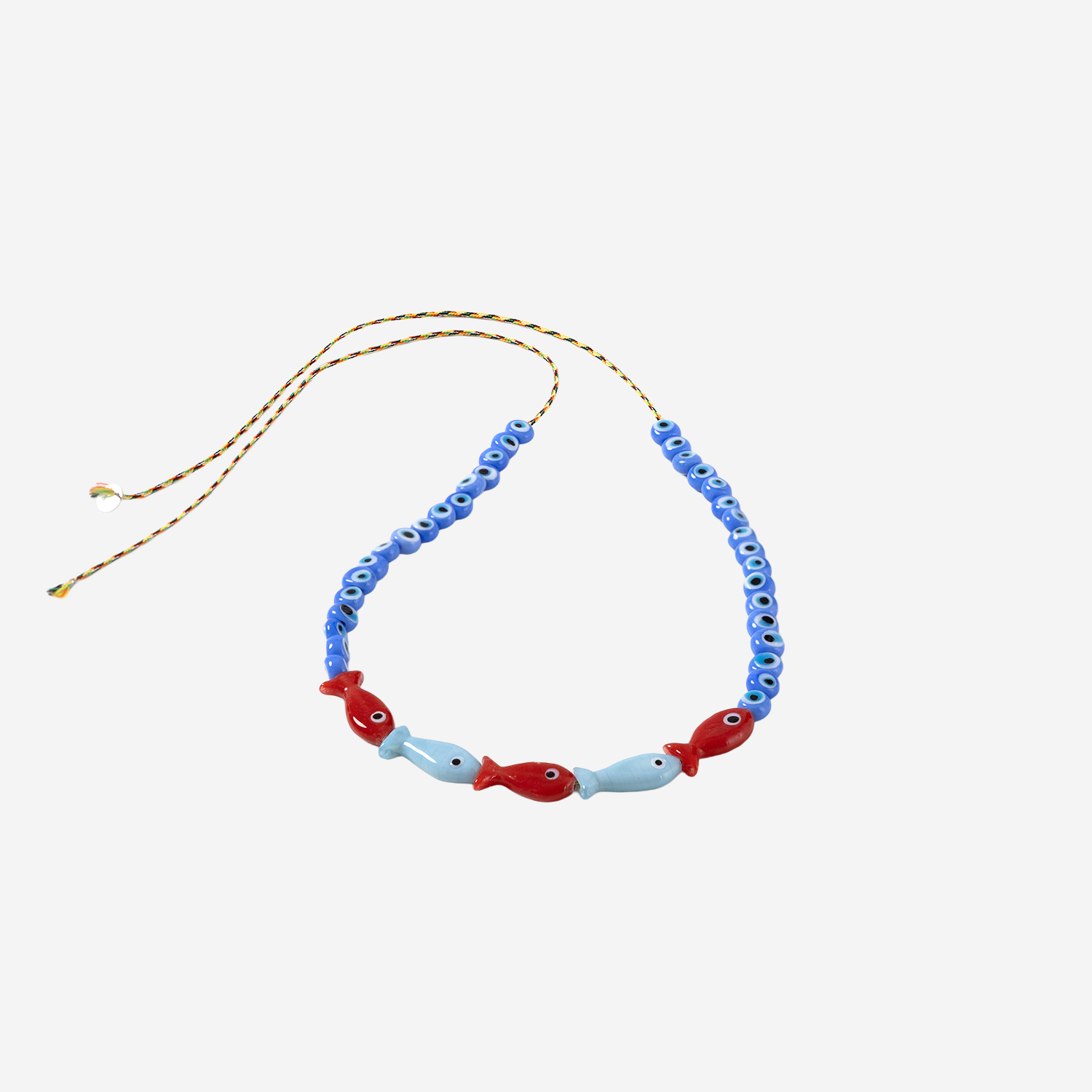 [SORBET ISLAND] Bracelet SS26 FISHGLASSBEADREDLIGHTBLUE