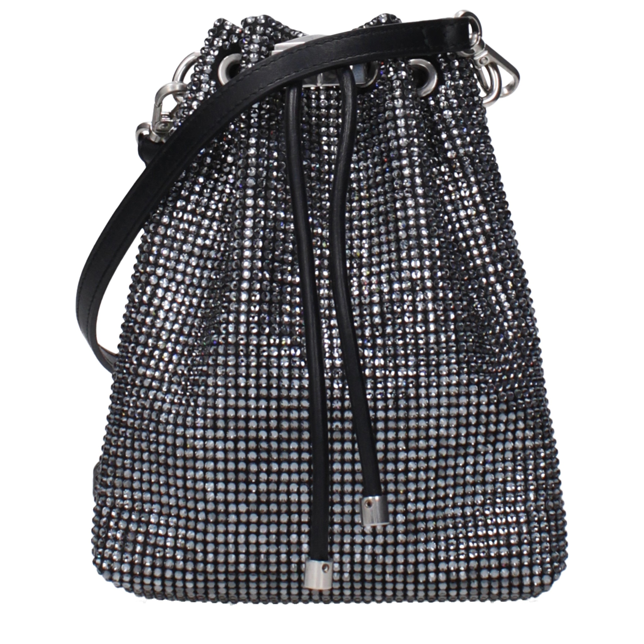 [Jimmy Choo] Cross body bag SS25 BONBONBCKTNVDBBLACKANTIQUESILVER