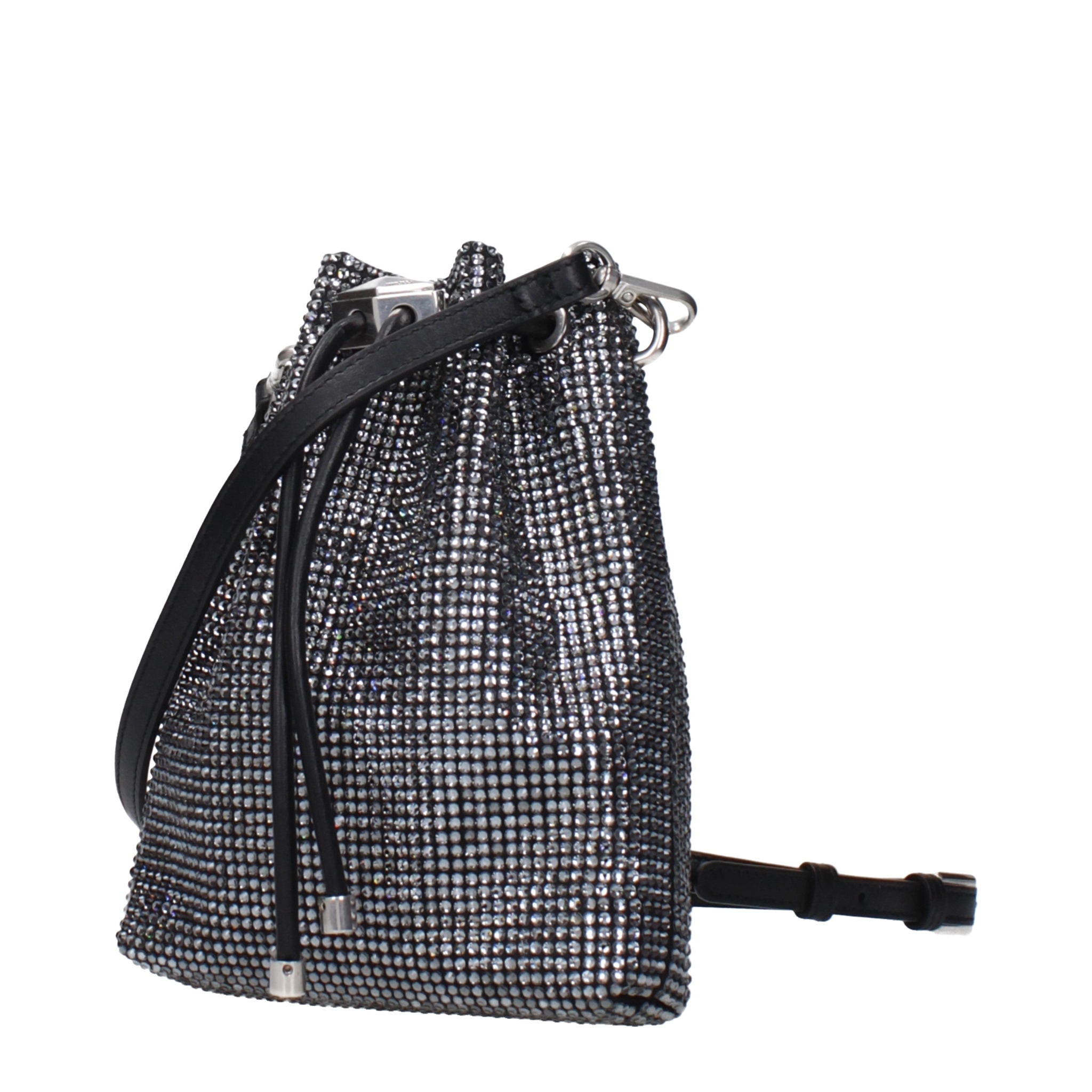 [Jimmy Choo] Cross body bag SS25 BONBONBCKTNVDBBLACKANTIQUESILVER