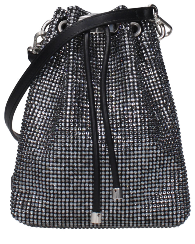 [Jimmy Choo] Cross body bag SS25 BONBONBCKTNVDBBLACKANTIQUESILVER