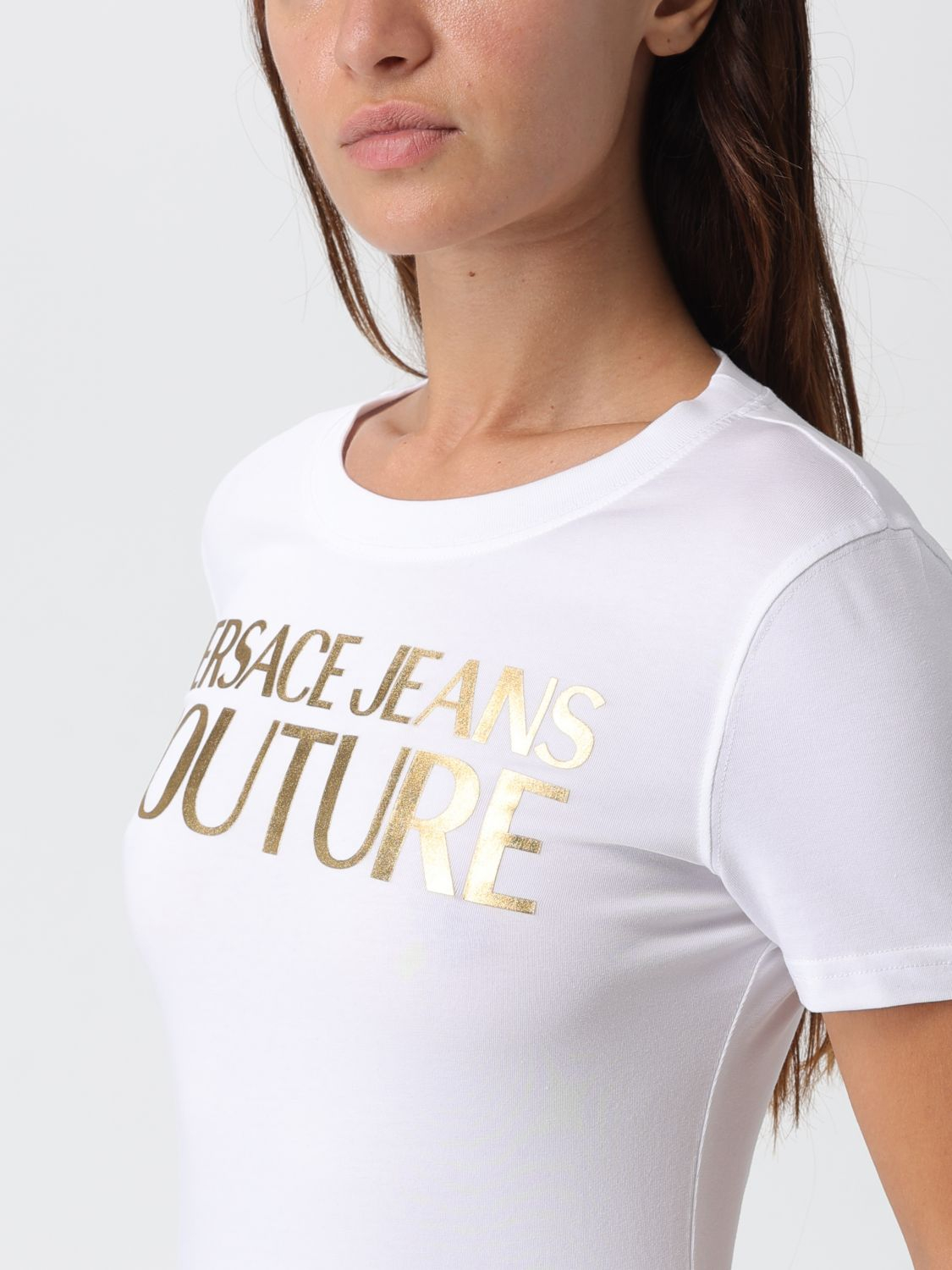 [VERSACE JEANS COUTURE] T-shirts Short Sleeve FW25 79HAHT02CJ03T G03