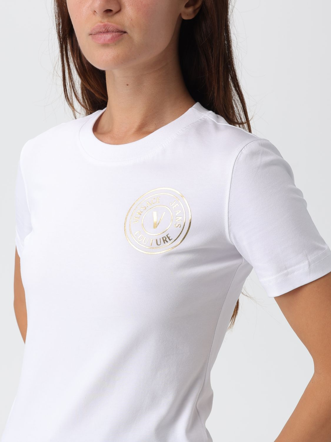 [VERSACE JEANS COUTURE] T-shirts Short Sleeve FW25 79HAHT01CJ03T G03