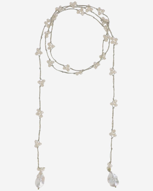 [MELA] Necklace SS26 VCREAMWHITEROSEGRIGIO