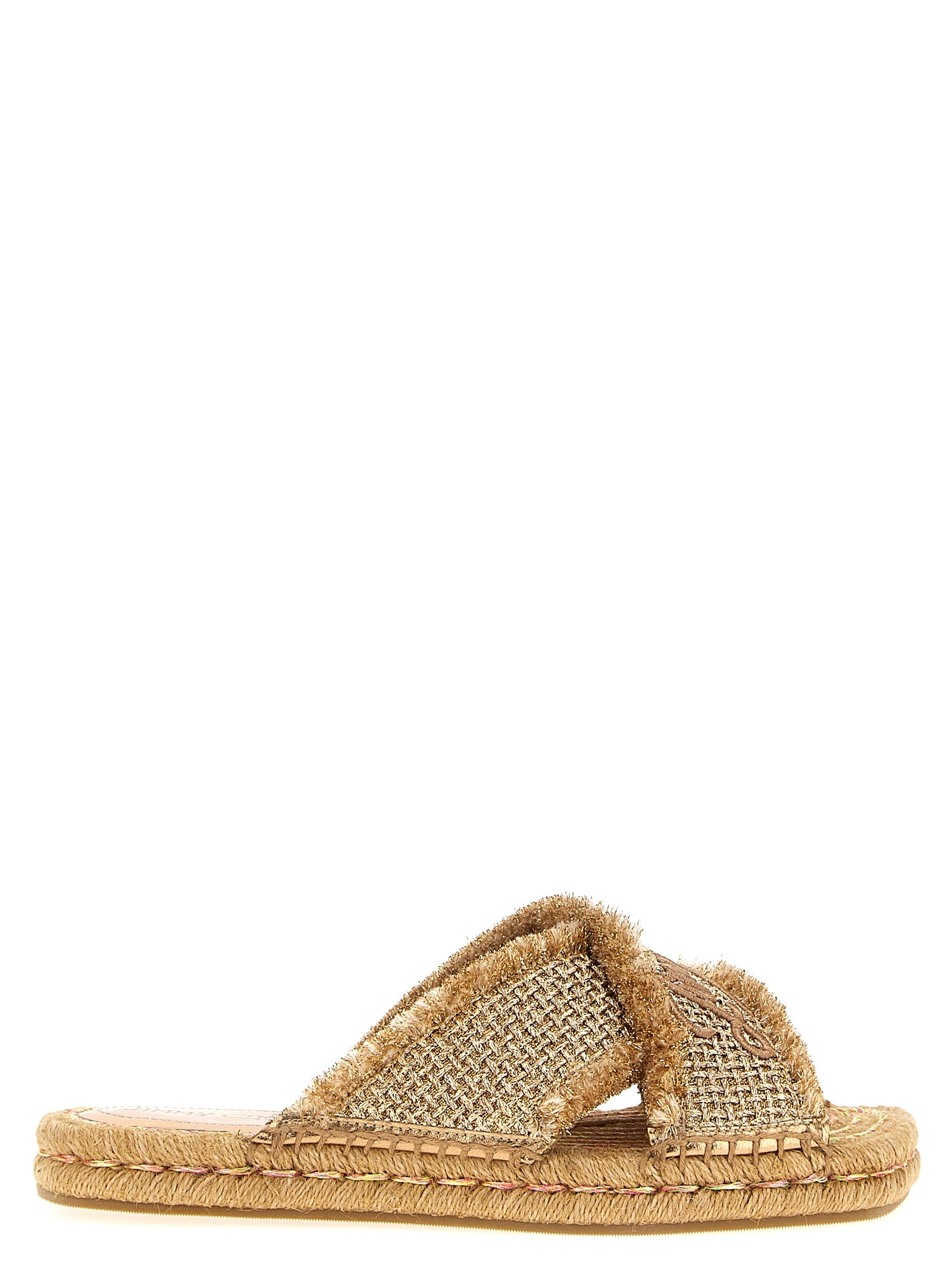 [Jimmy Choo] Sandals SS25 ACIELSANDALFLATGUBGOLDDARKCAPPUCCINO
