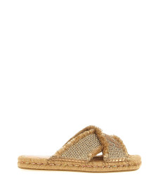 [Jimmy Choo] Sandals SS25 ACIELSANDALFLATGUBGOLDDARKCAPPUCCINO