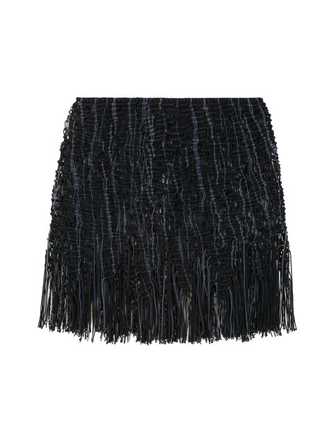 [Roberta Einer] Mini skirt FW23 ELEMENTMACRAMEMINISKIRTRESS2372_BLK