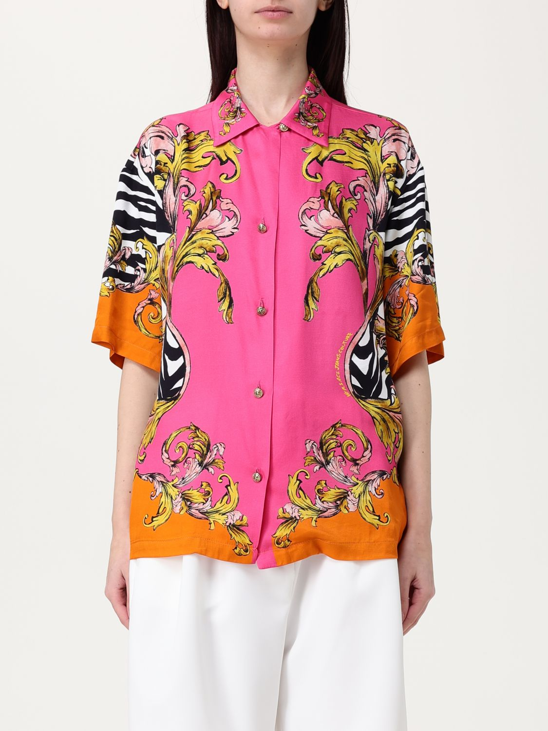[VERSACE JEANS COUTURE] Shirts Short Sleeve SS25 78HAL2P9NS646 494