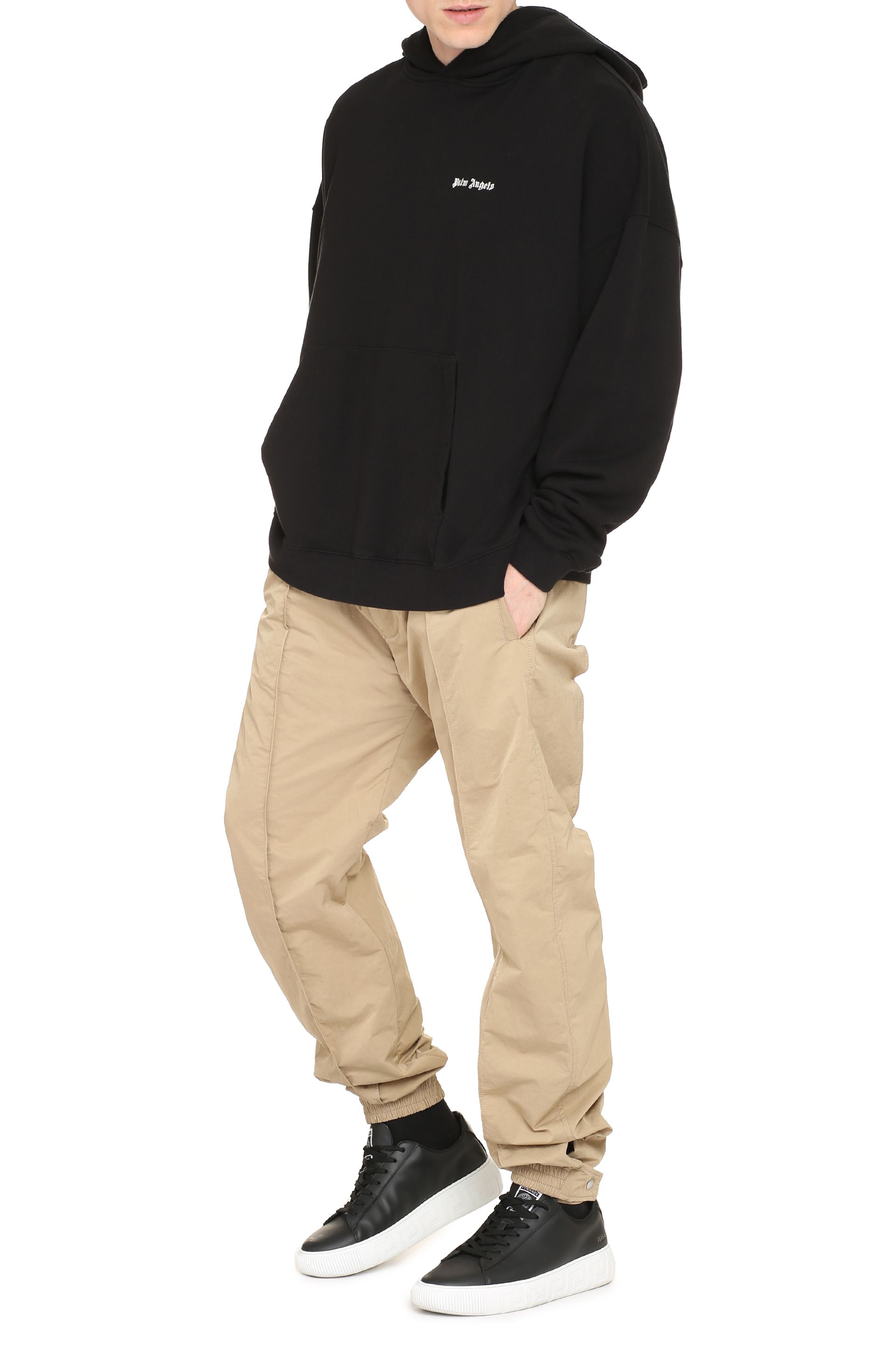 [Palm Angels] Hoodie FW23 PMBB126F23FLE0011001_BLACKWHITE