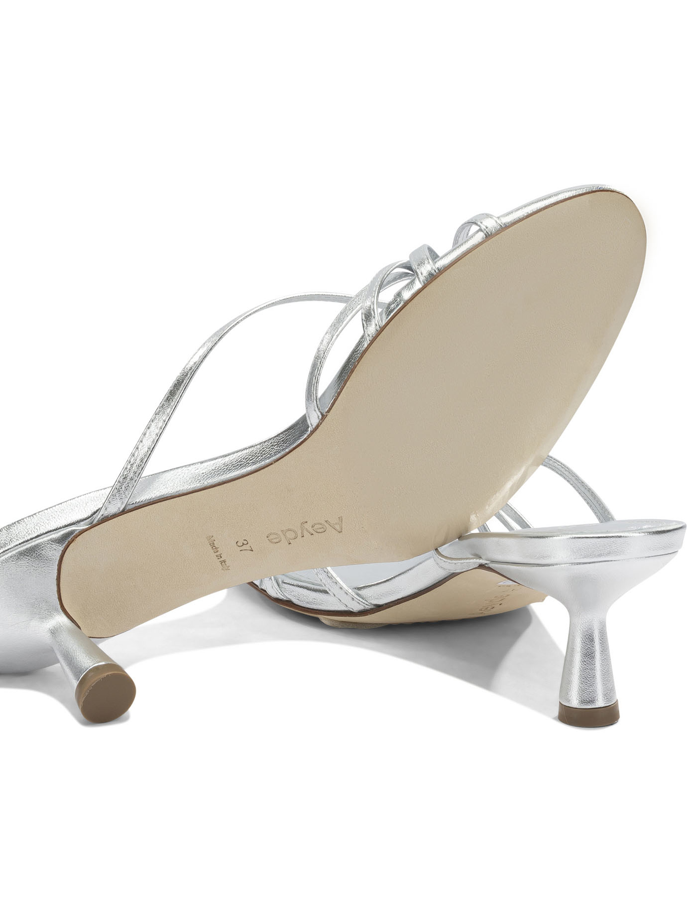 [Aeyde] Sandals SS26 ABBYLAMINATED NAPPA LEATHERSILVER