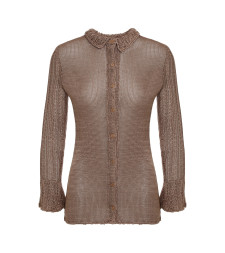 [Savannah Morrow] Cardigan SS24 RAJASTHANBUTTONUPCOPPER_COPPER