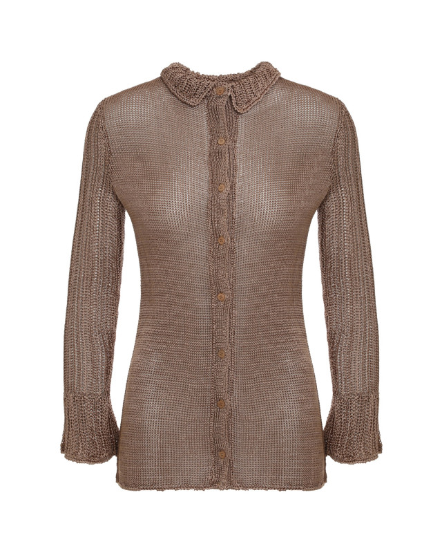 [Savannah Morrow] Cardigan SS24 RAJASTHANBUTTONUPCOPPER_COPPER