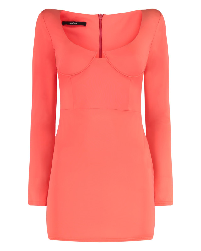 [Alex Perry] Long sleeve dress SS23 D961_STRAWBERRY