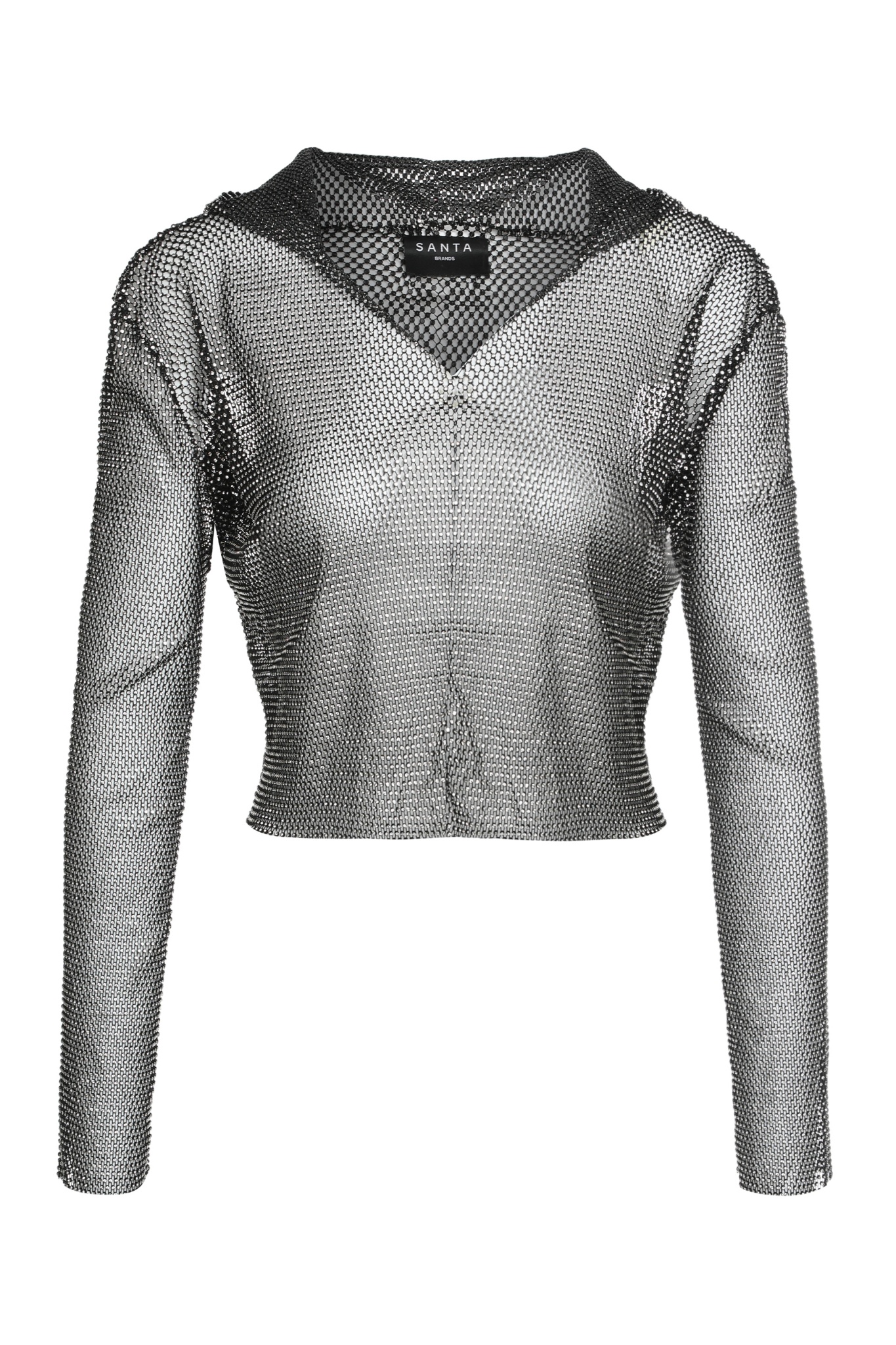 [Santa Brands] T-shirts Long Sleeve FW23 HOODEDBLOUSE_BLK