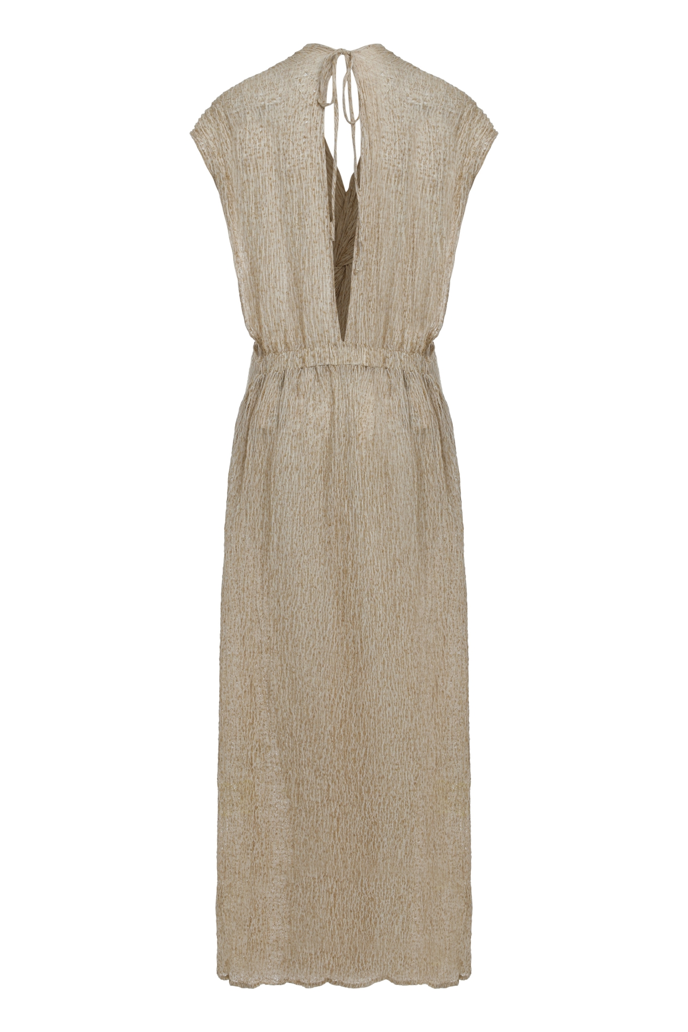 [Savannah Morrow] Sleeveless dress SS24 FIORIDRESSCAPPUCCINO_CAPPUCCINO