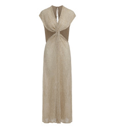 [Savannah Morrow] Sleeveless dress SS24 FIORIDRESSCAPPUCCINO_CAPPUCCINO