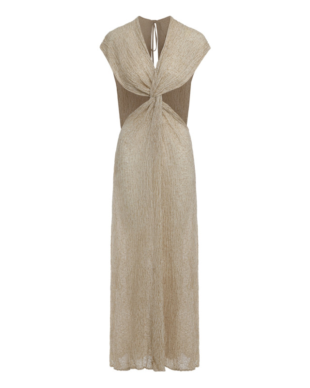[Savannah Morrow] Sleeveless dress SS24 FIORIDRESSCAPPUCCINO_CAPPUCCINO