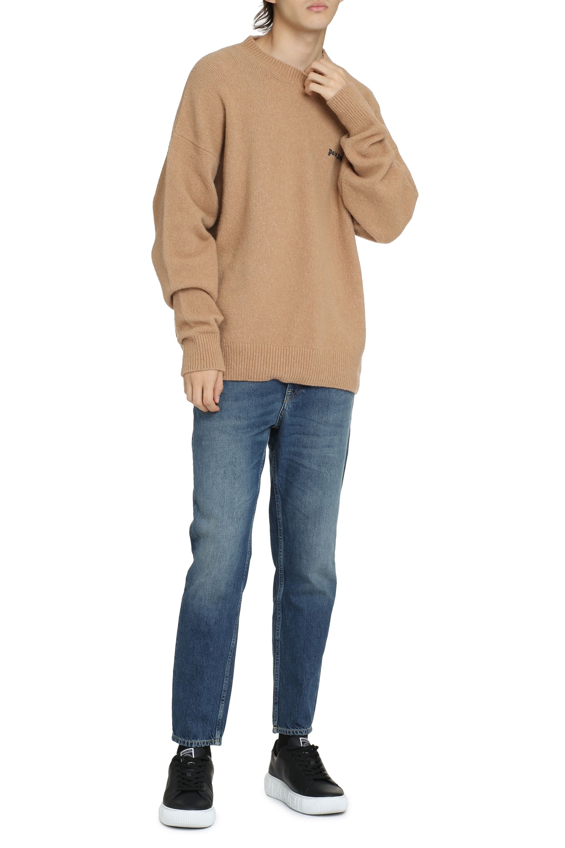 [Palm Angels] Knitwear FW23 PMHE054F23KNI0056210_CAMELBLACK