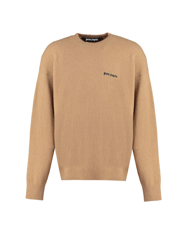 [Palm Angels] Knitwear FW23 PMHE054F23KNI0056210_CAMELBLACK