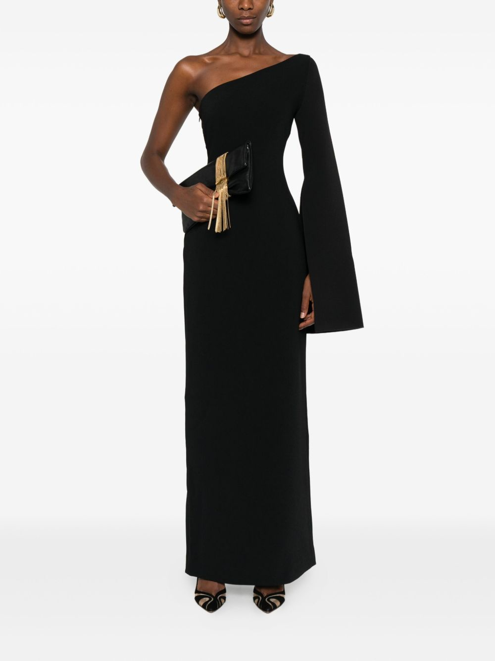 [Solace London] Long sleeve dress FW25 OS45029BLACK