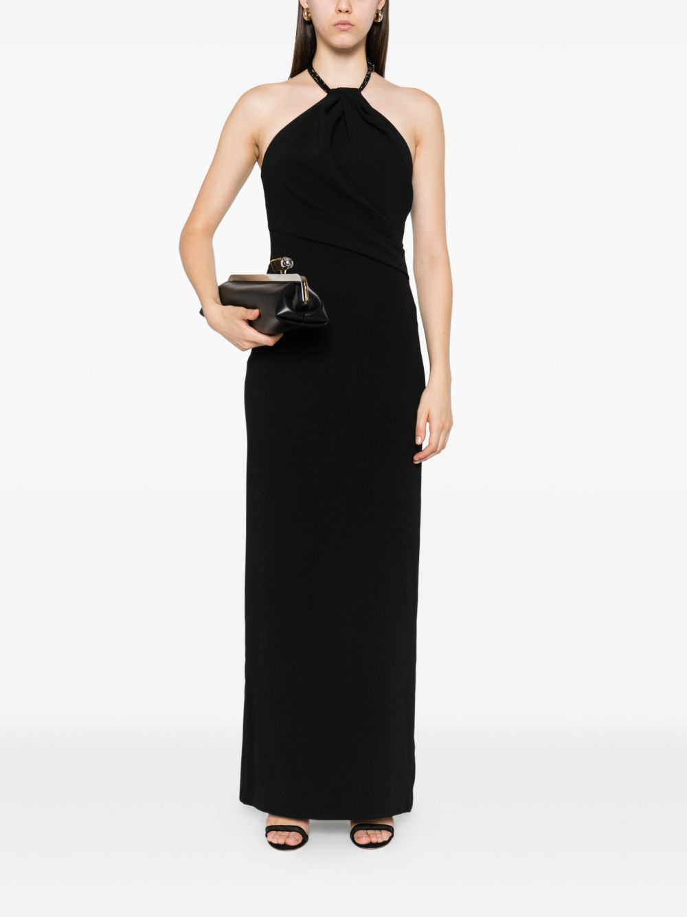 [Solace London] Sleeveless dress FW25 OS33015BLACK/JET