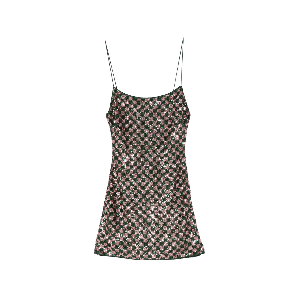 [OSEREE] Sleeveless dress SS26 CDS261 SEQUINS GREPK