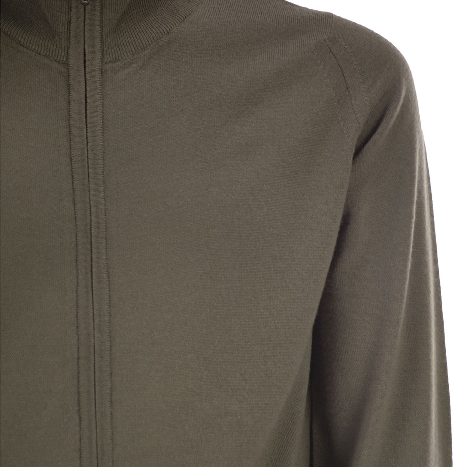 [JOHN SMEDLEY] Zip Up FW25 CLAYGATE MANSFIELD GREEN