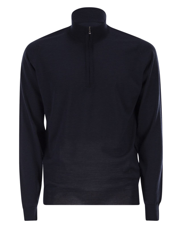 [JOHN SMEDLEY] Knitwear FW25 BARROW BLACK MIDNIGHT