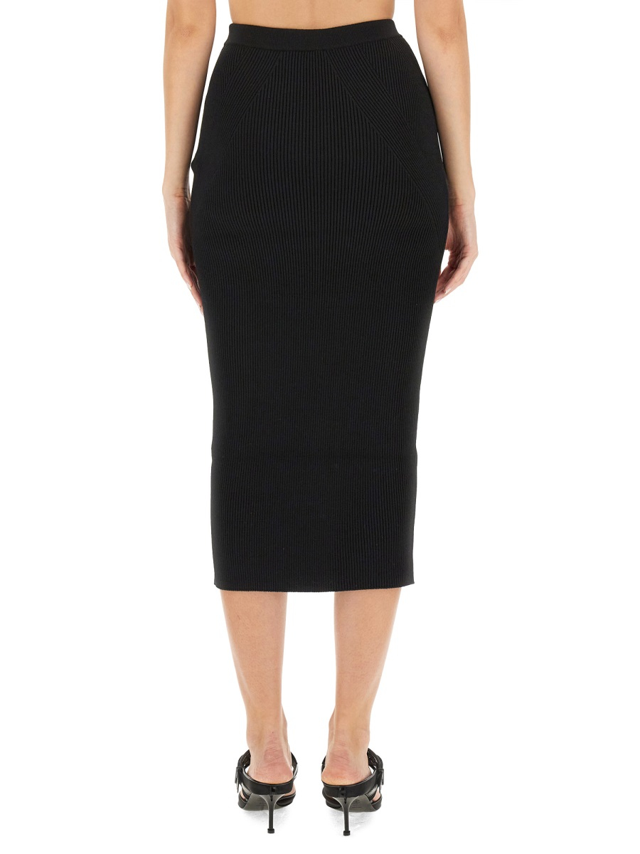 [Alexander McQueen] Midi skirt FW23 768608_Q1A651000