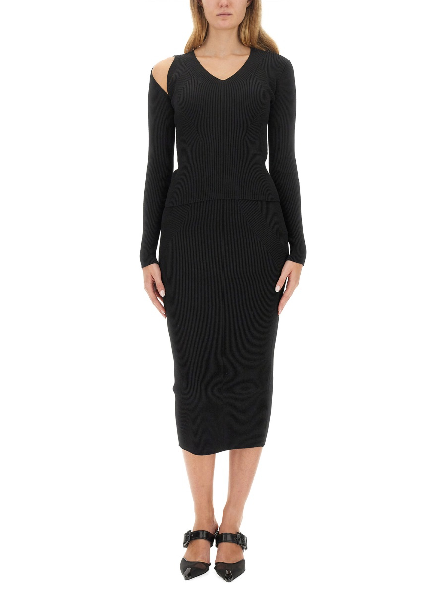 [Alexander McQueen] Midi skirt FW23 768608_Q1A651000