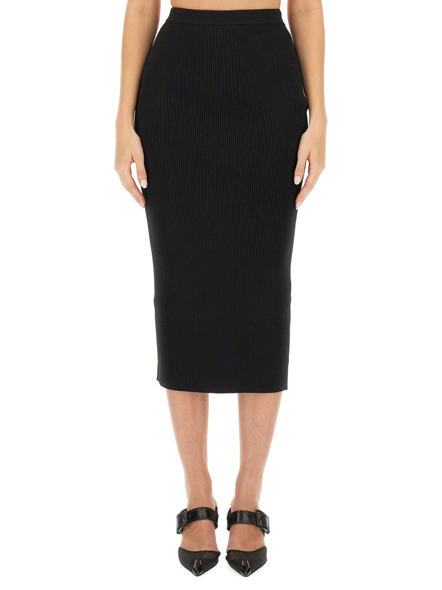 [Alexander McQueen] Midi skirt FW23 768608_Q1A651000